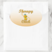 Therapiekick Ovaler Aufkleber (Tasche)