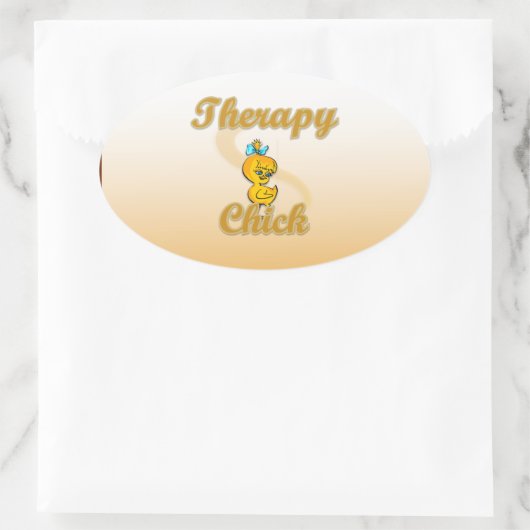 Therapiekick Ovaler Aufkleber (Tasche)
