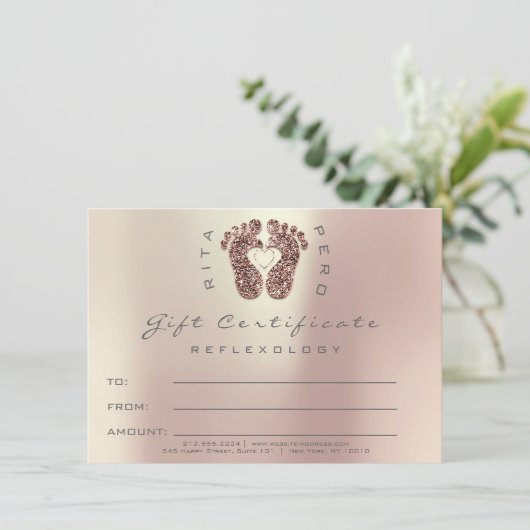 Therapiemassage Reflexologie Zertifikat Geschenk R (Stehend Vorderseite)