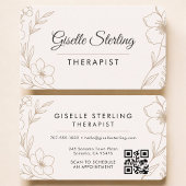 Therapist Botanical Florist QR Code Professional Visitenkarte