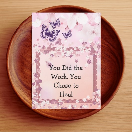 Therapist Client Thank You – Pink Empowerment Card Dankeskarte