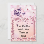 Therapist Client Thank You – Pink Empowerment Card Dankeskarte (Vorderseite)