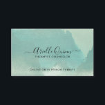 Therapist Counselor Abstract Blue Green Watercolor Visitenkarte<br><div class="desc">A simple modern abstract design with soft earthy watercolor painted shapes and textures for a therapist counselor. Customize with your occupation and contact information on the back of the card. For in person or online therapy, or groups. You may delete this tagline and add your own options. Customize for any...</div>