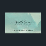 Therapist Counselor Abstract Blue Green Watercolor Visitenkarte<br><div class="desc">A simple modern abstract design with soft earthy watercolor painted shapes and textures for a therapist counselor. Customize with your occupation and contact information on the back of the card. For in person or online therapy, or groups. You may delete this tagline and add your own options. Customize for any...</div>