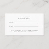 Therapist Counselor Business & Appointment Card Visitenkarte (Rückseite)