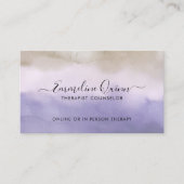 Therapist Counselor Serene Abstract Watercolor Visitenkarte (Vorderseite)