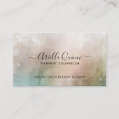 Therapist Counselor Serene Abstract Watercolor Visitenkarte (Vorderseite)