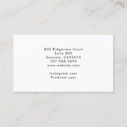 Therapist Counselor Serene Abstract Watercolor Visitenkarte (Rückseite)