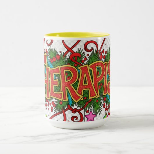 Therapist- Cute Festive Professionals Mug Tasse (Zentrum)