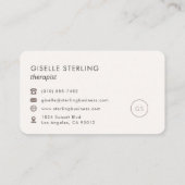Therapist Feminine Professional Visitenkarte (Rückseite)