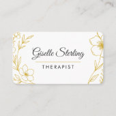 Therapist Floral Professional Visitenkarte (Vorderseite)