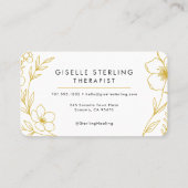 Therapist Floral Professional Visitenkarte (Rückseite)