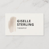 Therapist Mental Health Neutral Beige Watercolor Visitenkarte (Vorderseite)