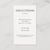 Therapist Mental Health Sage Green Visitenkarte (Rückseite)