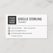 Therapist Psychologist Company Logo Visitenkarte (Vorderseite)