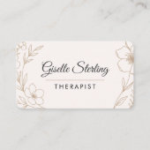 Therapist Psychologist Floral Visitenkarte (Vorderseite)