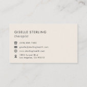 Therapist Psychologist Modern Minimalist  Visitenkarte (Rückseite)