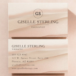 Therapist Psychologist Terracotta Visitenkarte