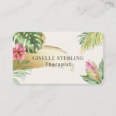 Therapist Psychologist Tropical Visitenkarte (Vorderseite)