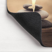 Therapist Zen Stones, Gold Tree Silhouette Brown Mousepad (Ecke)