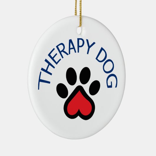 Therapy Dog Keramik Ornament (Rechts)