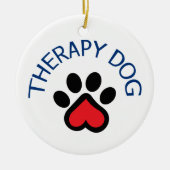 Therapy Dog Keramik Ornament (Vorne)