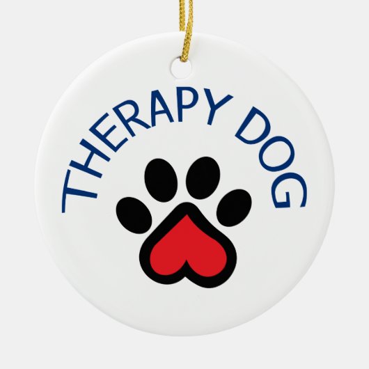 Therapy Dog Keramik Ornament (Vorne)