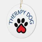 Therapy Dog Keramik Ornament (Links)
