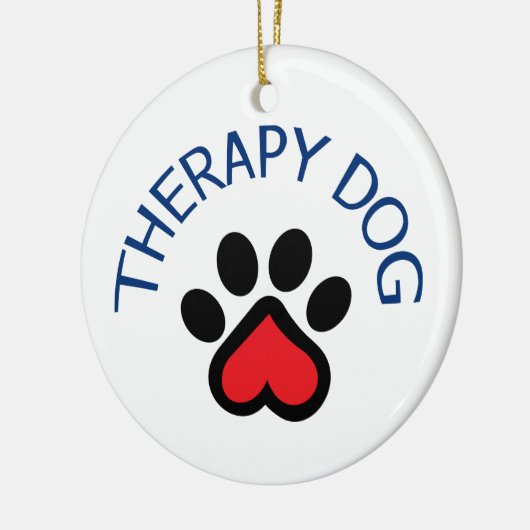 Therapy Dog Keramik Ornament (Links)