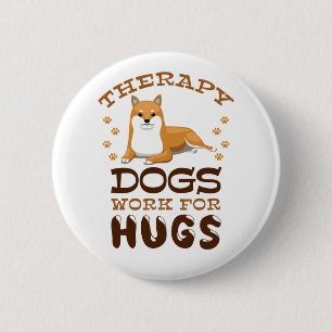 Therapy Hunde arbeiten für Hugs Button