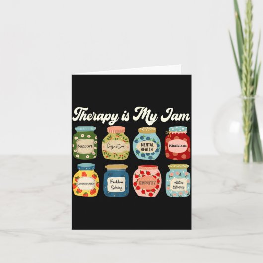 Therapy Is My Jam Therast Counselor Mental Health Karte (Vorderseite)