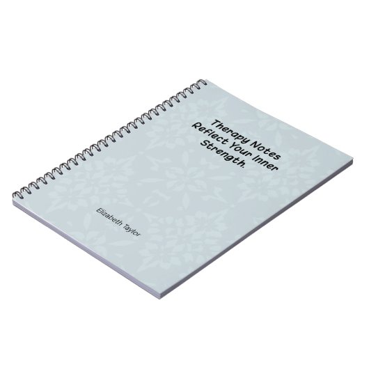 Therapy Notes Reflect Your Inner Strength Notizblock (Linke Seite)