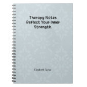 Therapy Notes Reflect Your Inner Strength Notizblock (Vorderseite)