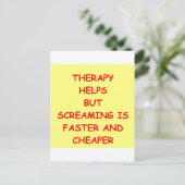 THERAPY.png Postkarte (Stehend Vorderseite)