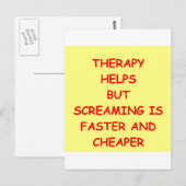 THERAPY.png Postkarte (Vorne/Hinten)