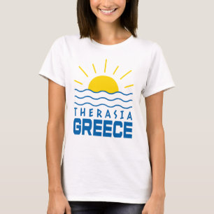 Therasia Griechenland Sonnenschein Und Meereswelle T-Shirt