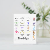 Therbligs Postcard Postkarte (Stehend Vorderseite)
