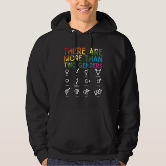 There Are More Than 2 Genders Rainbow  LGBT Pride Hoodie