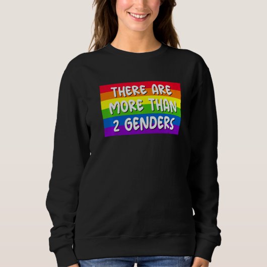 There Are More Than 2 Genders Rainbow LGBTQ Omnise Sweatshirt (Vorderseite)