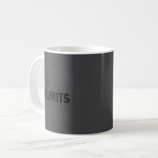 There Are No Limits Mindset Motivation Black Kaffeetasse (Vorderseite Links)