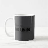 There Are No Limits Mindset Motivation Black Kaffeetasse (Links)