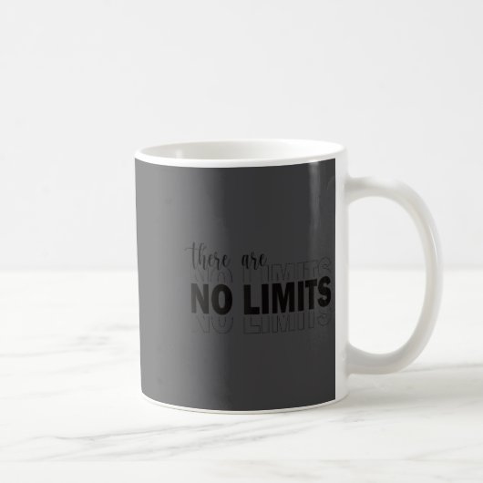 There Are No Limits Mindset Motivation Black Kaffeetasse (Rechts)