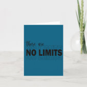 There Are No Limits Mindset Motivation Black Karte (Vorderseite)