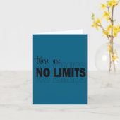 There Are No Limits Mindset Motivation Black Karte (Gelbe Blume)