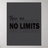 There Are No Limits Mindset Motivation Black  Poster (Vorne)