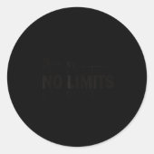 There Are No Limits Mindset Motivation Black Runder Aufkleber (Vorderseite)