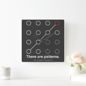 There_are_patterns Quadratische Wanduhr (Zuhause)