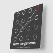 There_are_patterns Quadratische Wanduhr (Winkel)