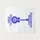 There is always time for playing the guitar. blue wandteppich (Vorderseite (Horizontal))