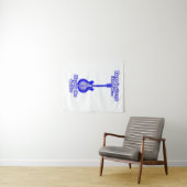 There is always time for playing the guitar. blue wandteppich (Beispiel (Horizontal))